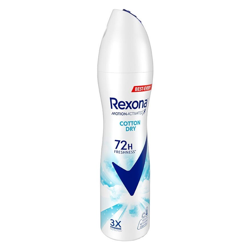 Rexona Spray Cotton Dry Antiperspirant 135 Ml. สเปรย์ลดเหงื่อระงับกลิ่นกาย