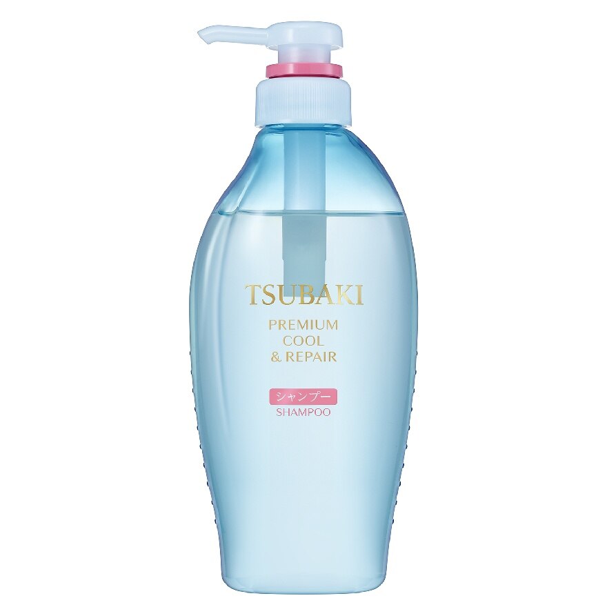 Tsubaki Shampoo Premium Cool  Repair 450 Ml. - Light blue