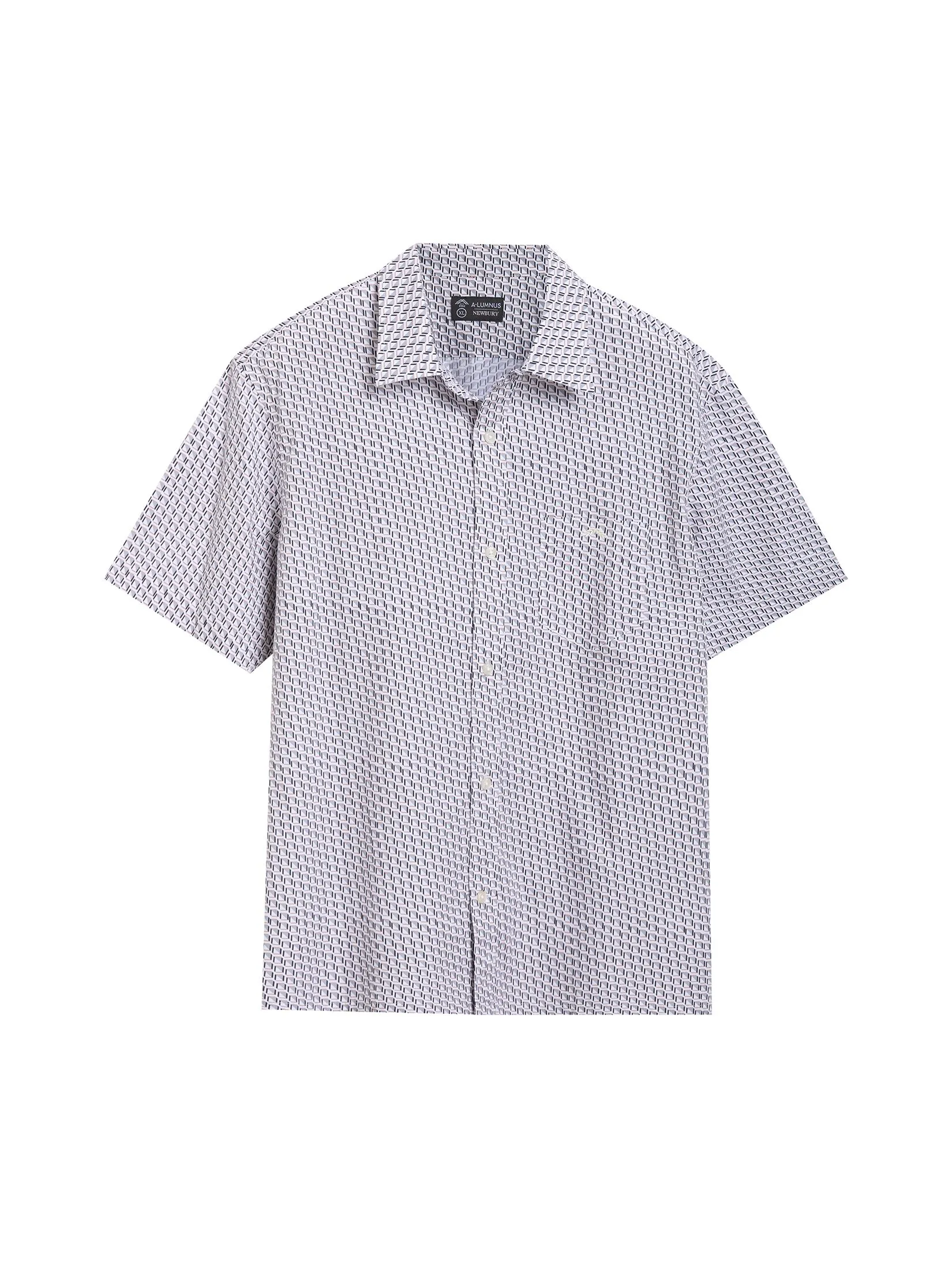 ALUMNUS Men Shirt Short Sleeves 2510SSRL31 Grey