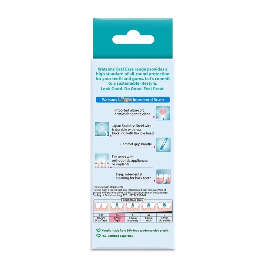 Watsons L Type Interdental Brush 6pcs.