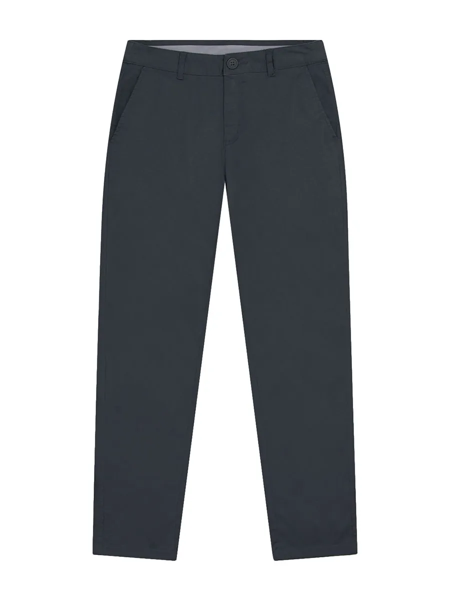 GIORDANO Women's Twill Regular Audrey Pants (180 Elastic Waistband) Deciduoos green grey