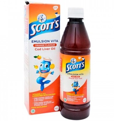 Детский витаминный комплекс с рыбьим жиром Scotts oil 200 мл