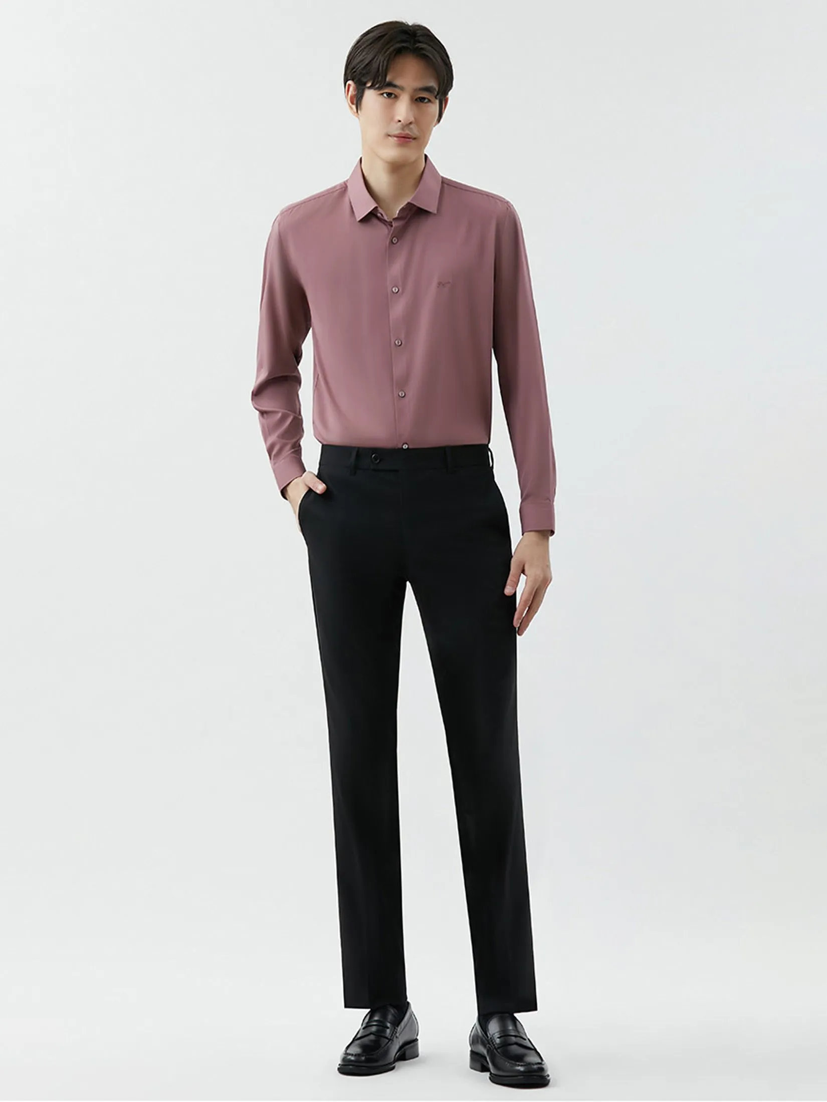 DAPPER DAPPER NO MORE IRON Regular Fit Shirt Pink