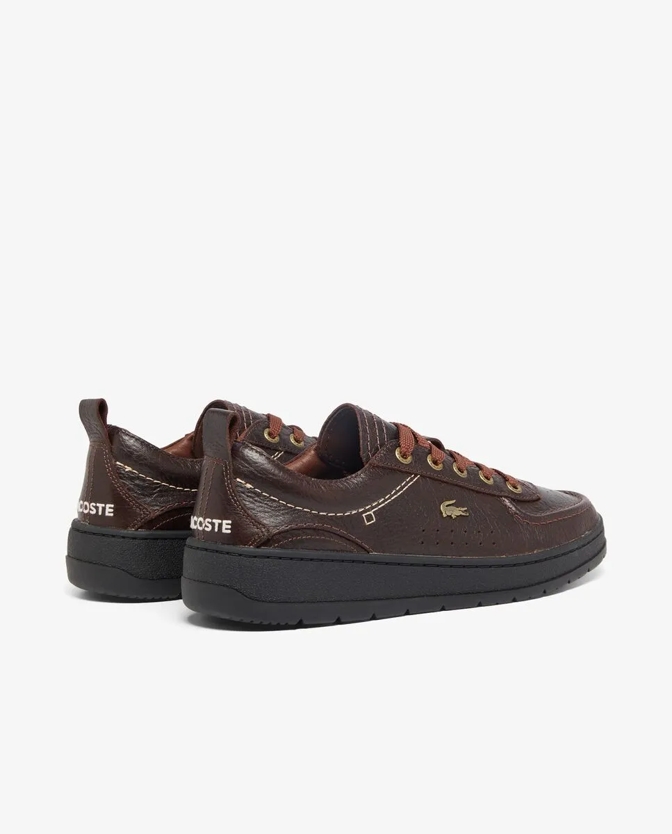 LACOSTE Men’s Umpire Leather Sneakers Brown