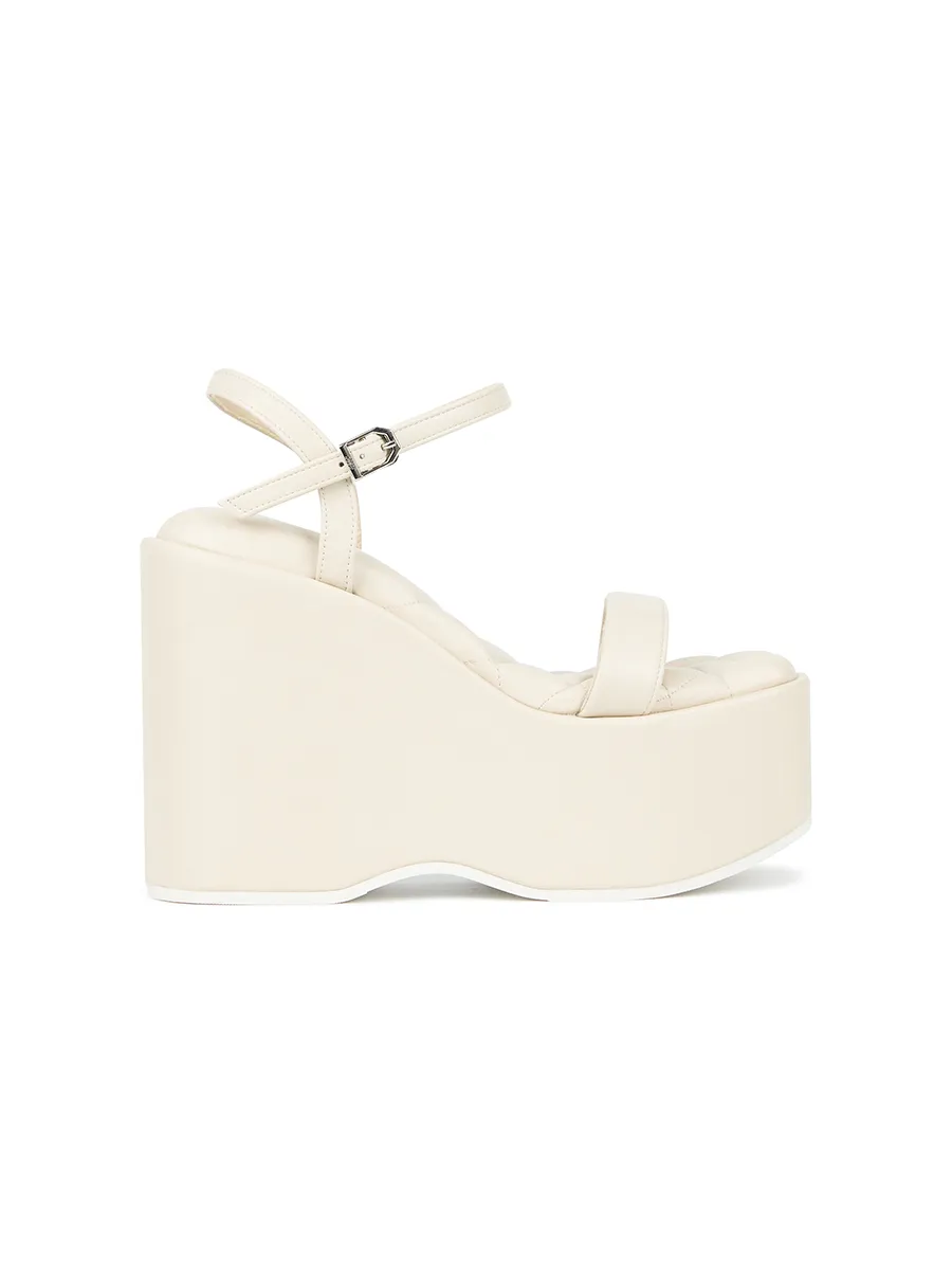 SHU WOMEN  RUNWAY 4.5  MEGA PLATFORM ORIGINAL ANKLE STRAP-WHITE