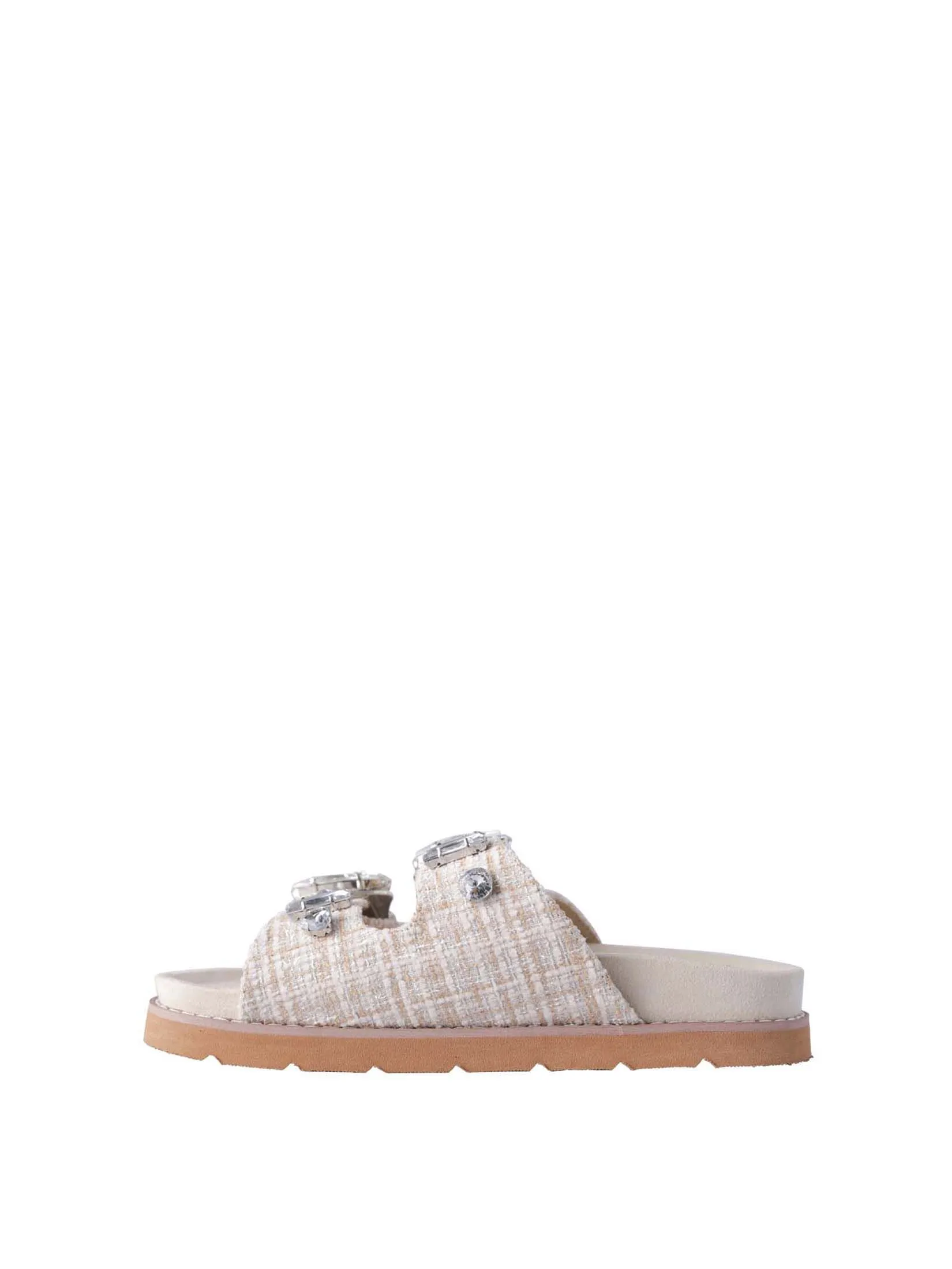 VILLAINS SF MIRA Women's Platform Flat Sandals NATURAL