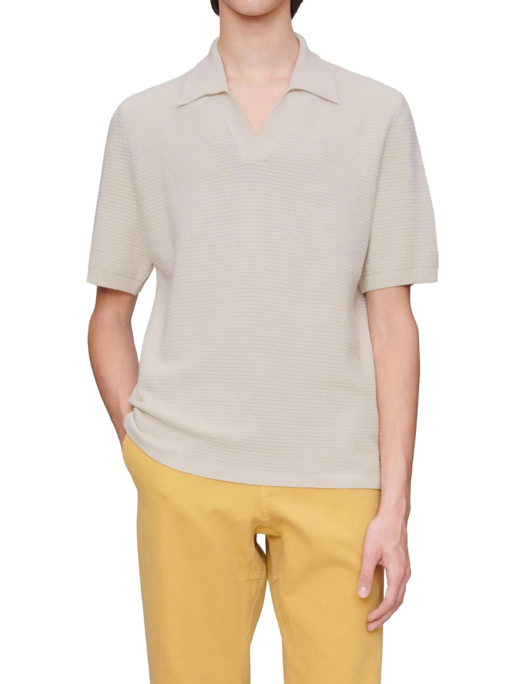 A.P.C. Men Polo Livio PAA Ecru Chine