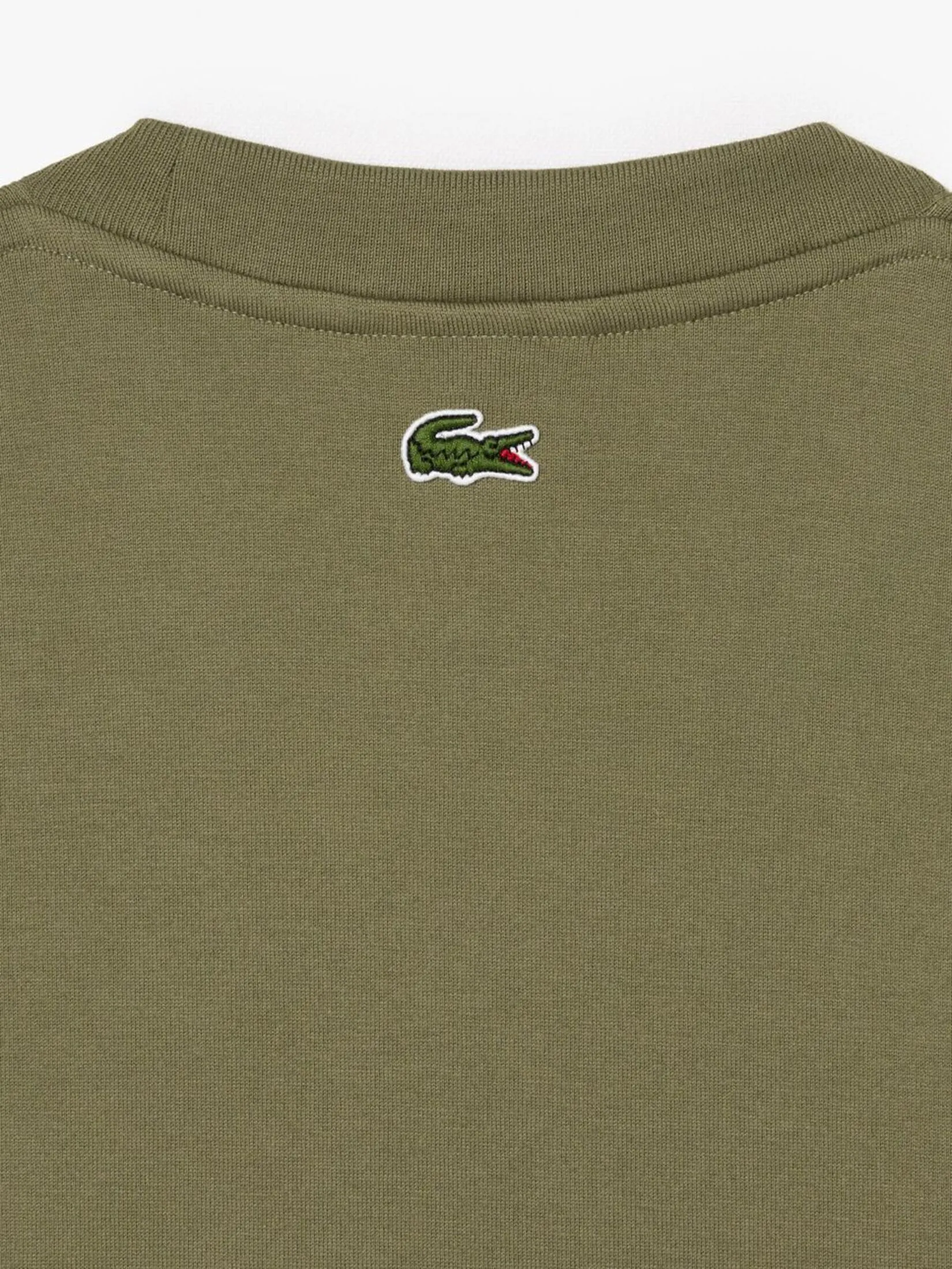LACOSTE Cotton Jersey Signature T-shirt Green