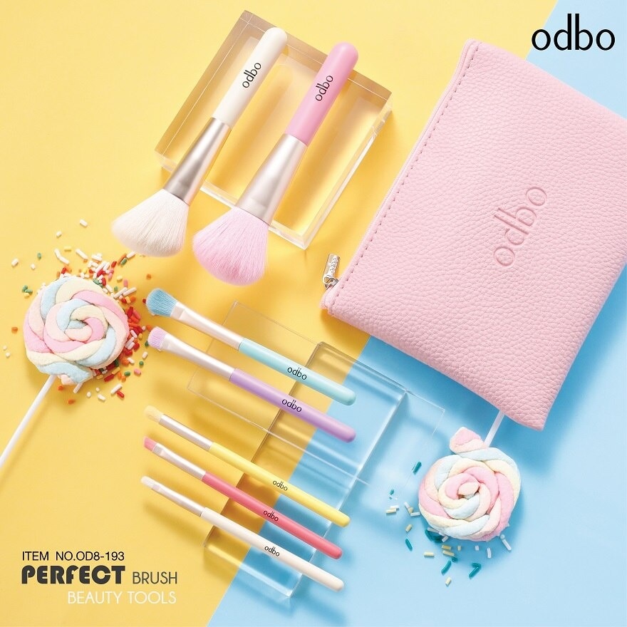 ODBO Perfect Brush Beauty Tools Set 7pcs Pastel