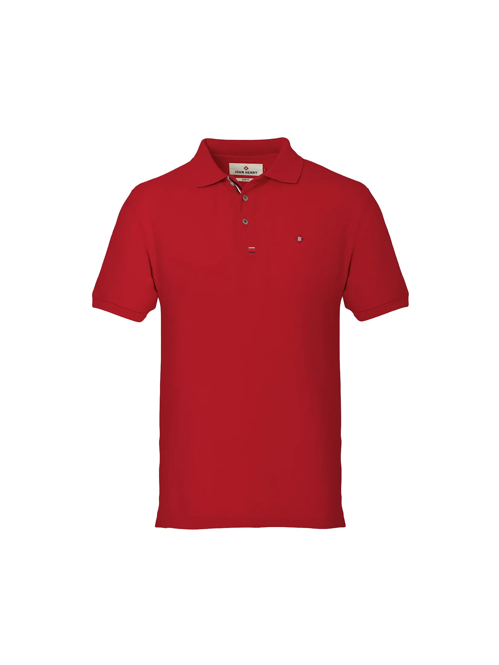 JOHN HENRY Men's Polo (Slim Fit) ESSENTIALS Red