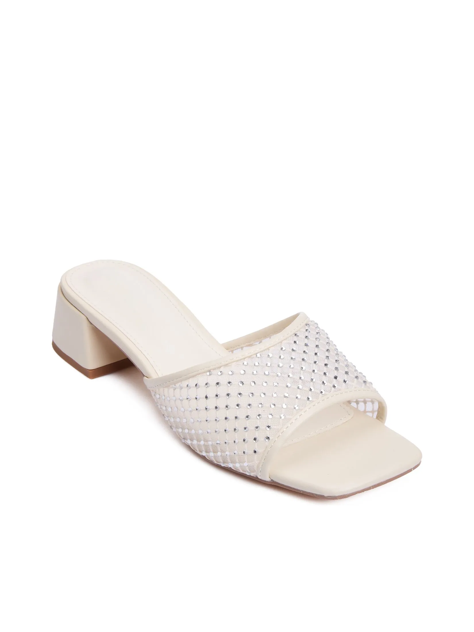 FOF Women High Heels With Diamond Mesh