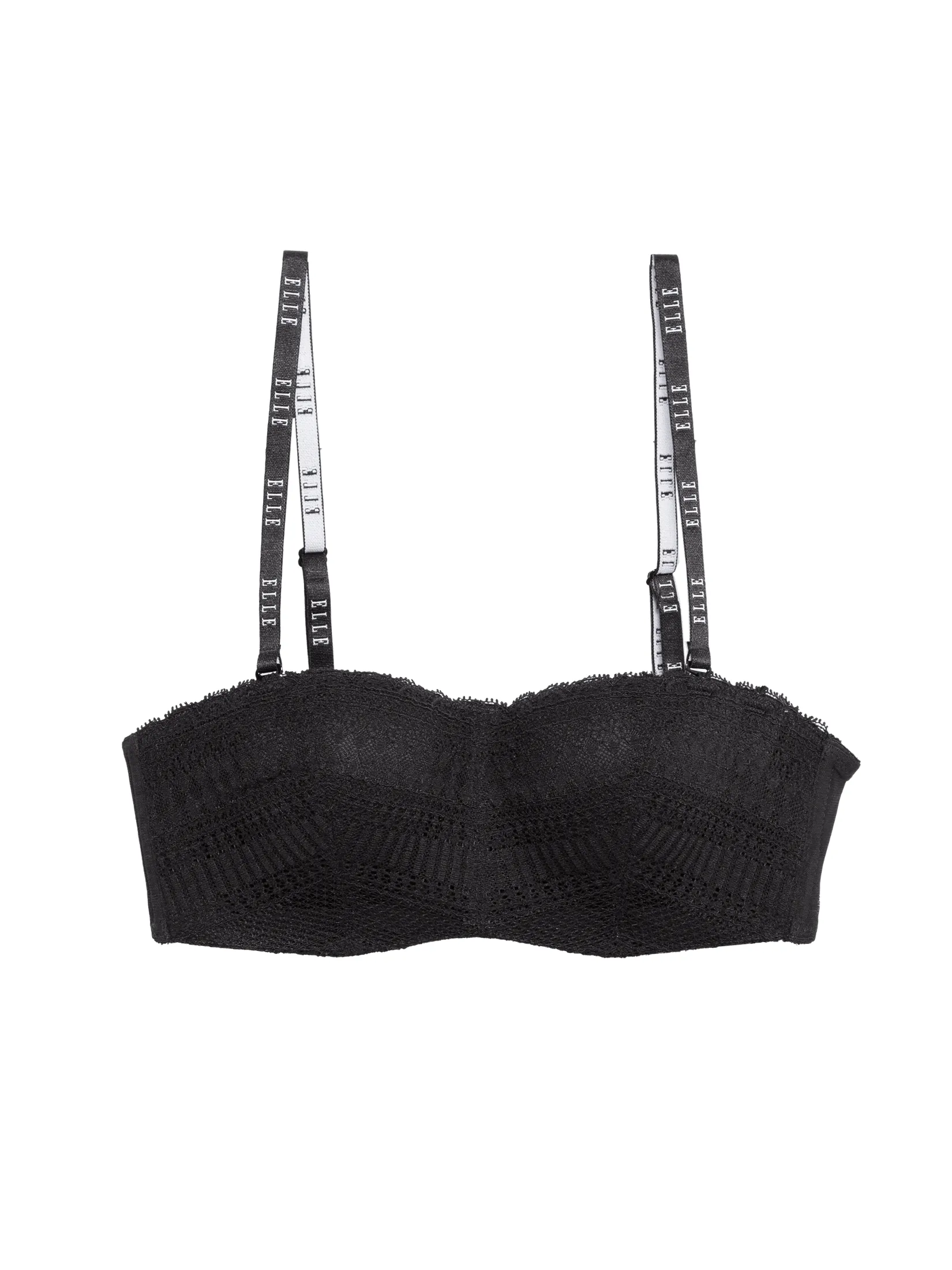ELLE LINGERIE Women Moulded Bra 1/2 cup LB6633 - Black