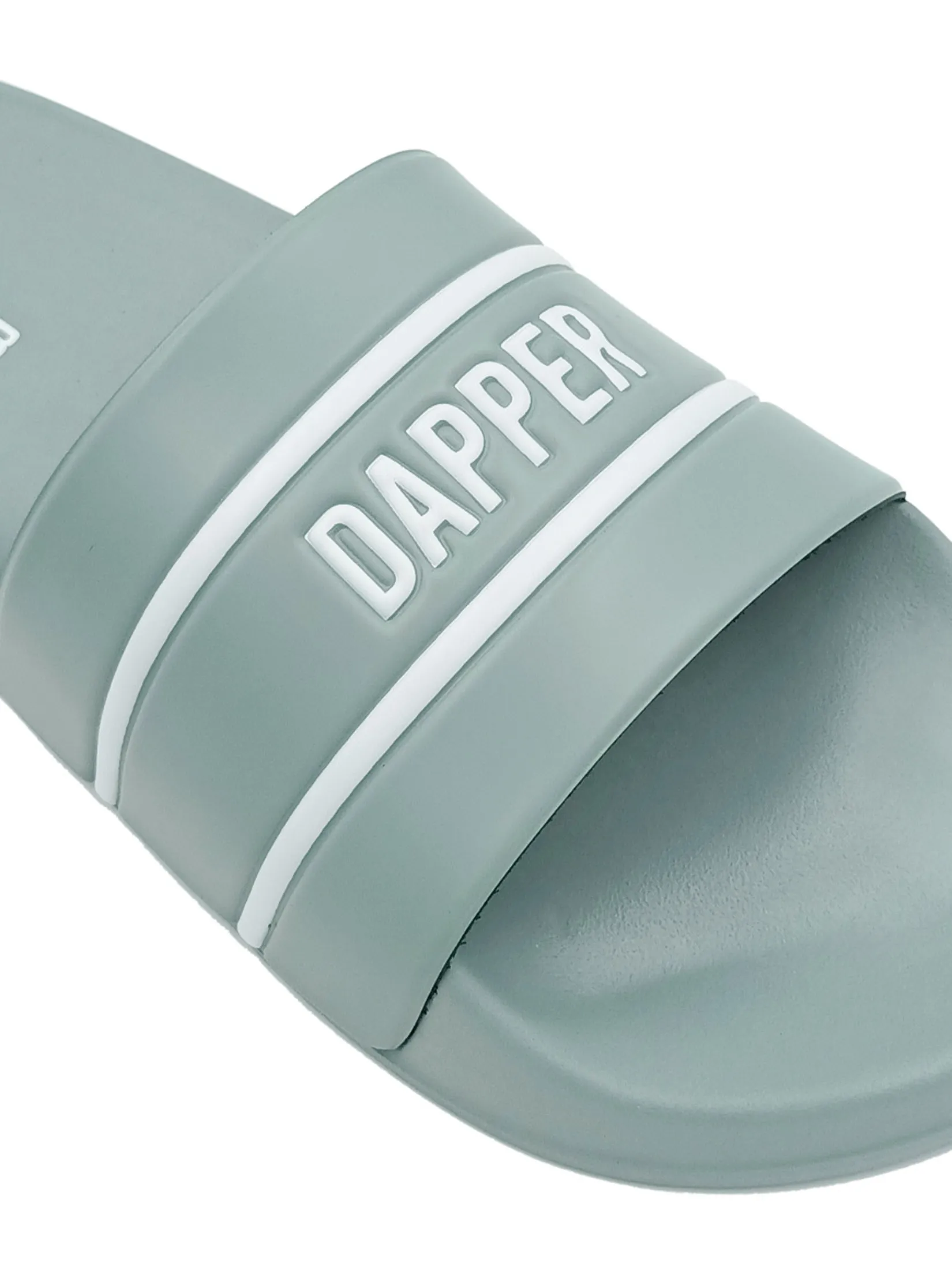 DAPPER DAPPER Logo Stamp Pool Slide Sandals Aqua Blue