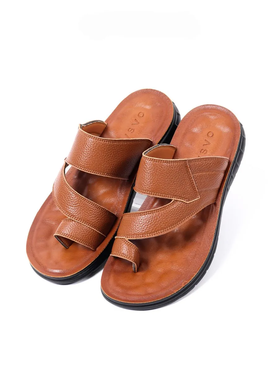 OASIS Men's Slip-on Sandals Brown