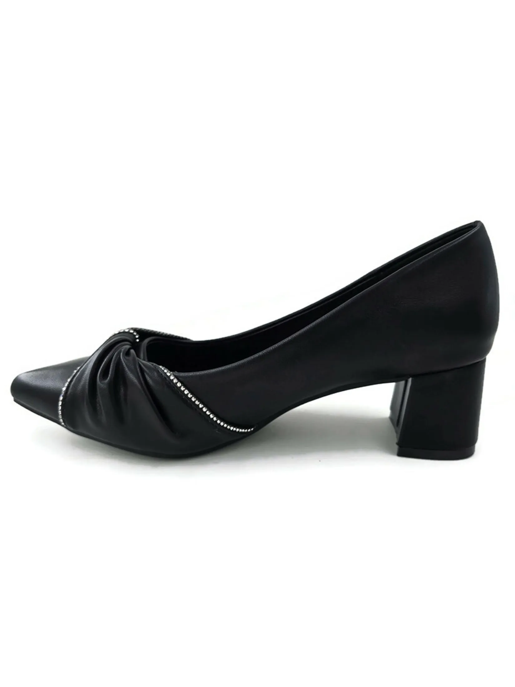 KLIN Woman Sharped Toe Court Shoes Black