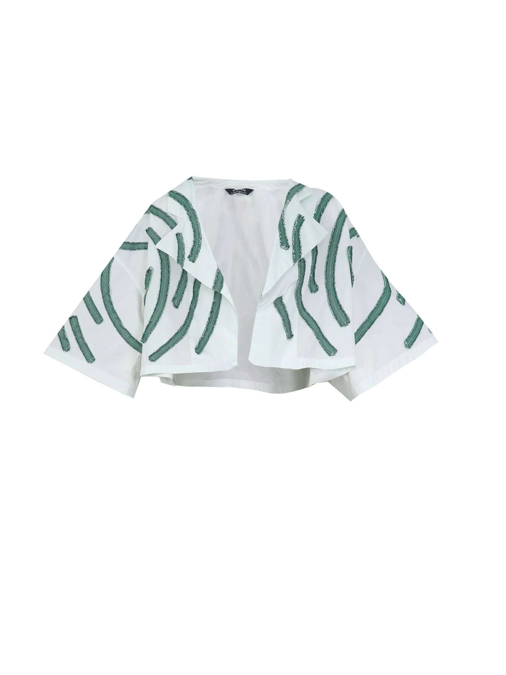 YACCOMARICARD Woman Blouse The tape of Katsuragi denim was applied to the entire jacket Green