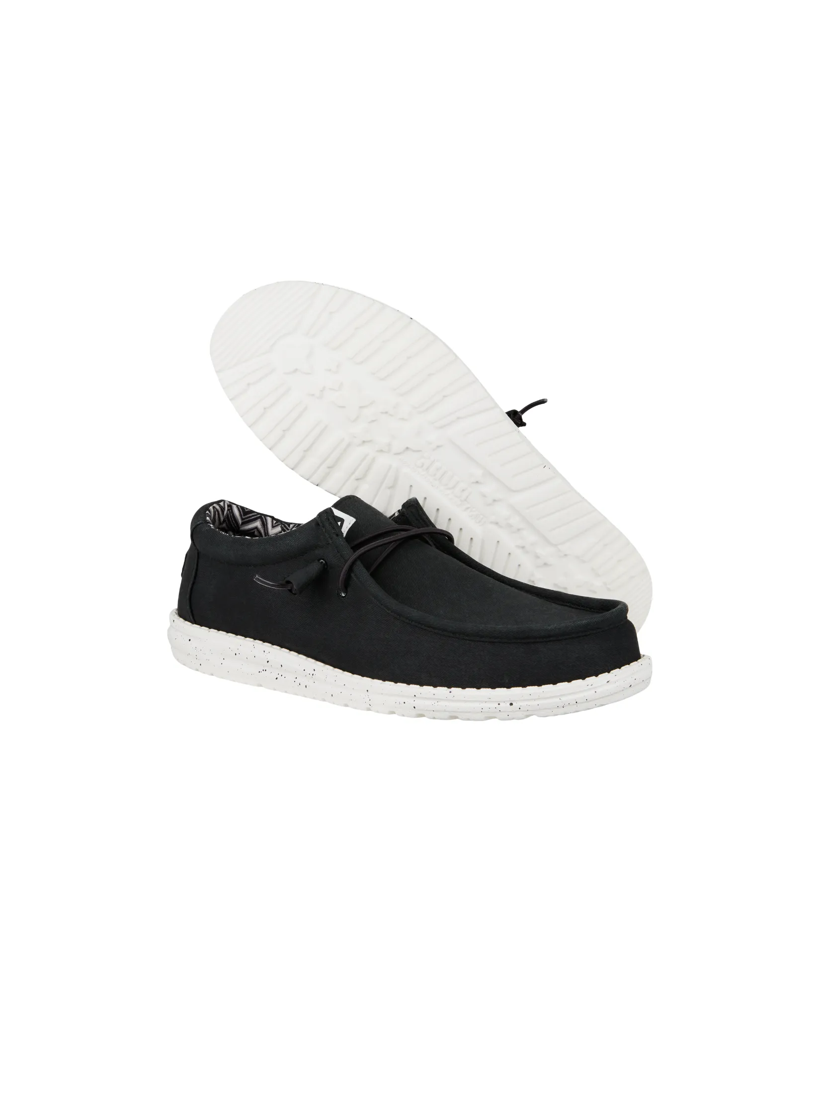HEYDUDE WALLY STRETCH CANVAS - BLACK/WHITE