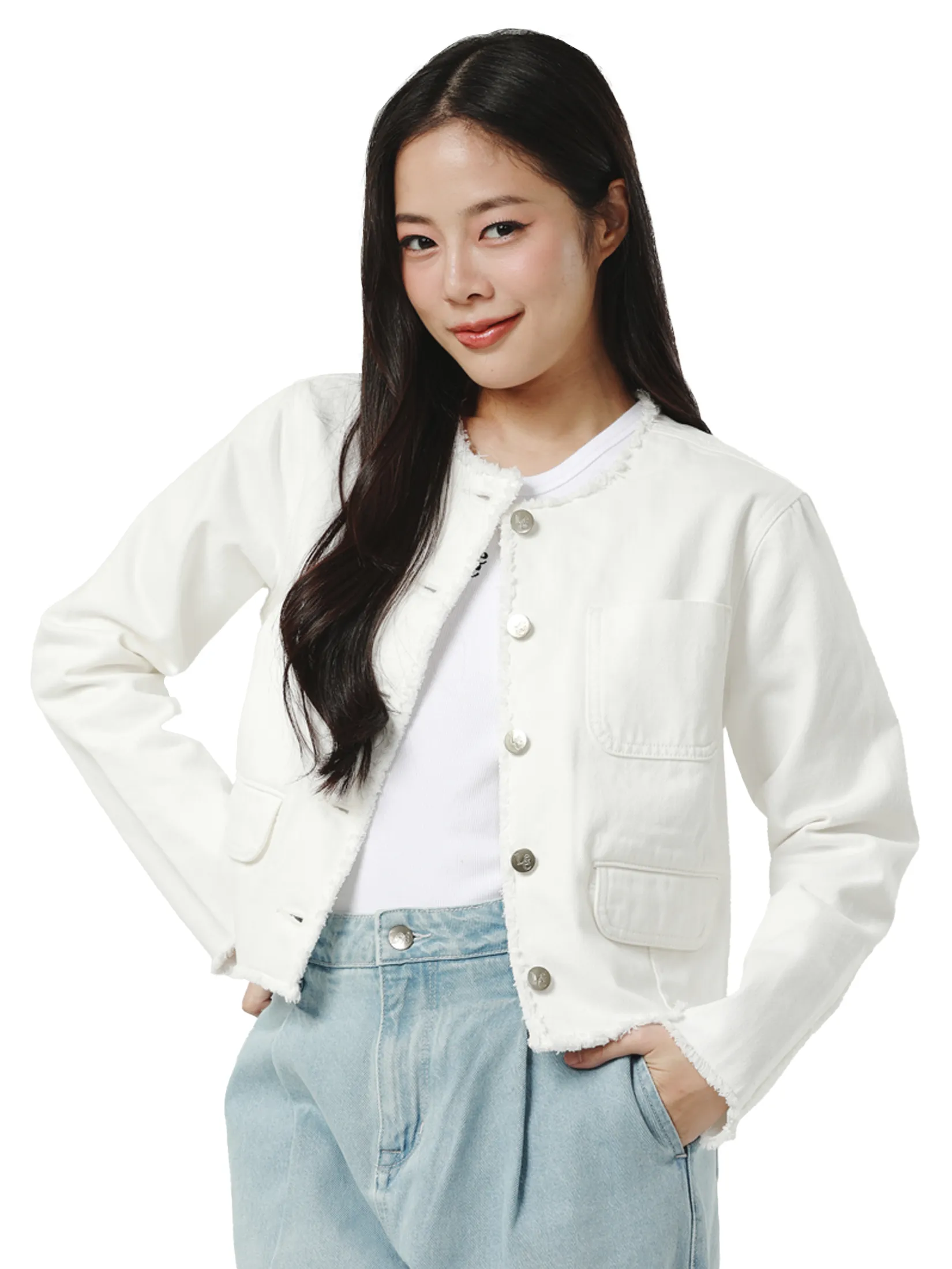 LEE Women s Jacket Lee Pink Collection Regular Fit White