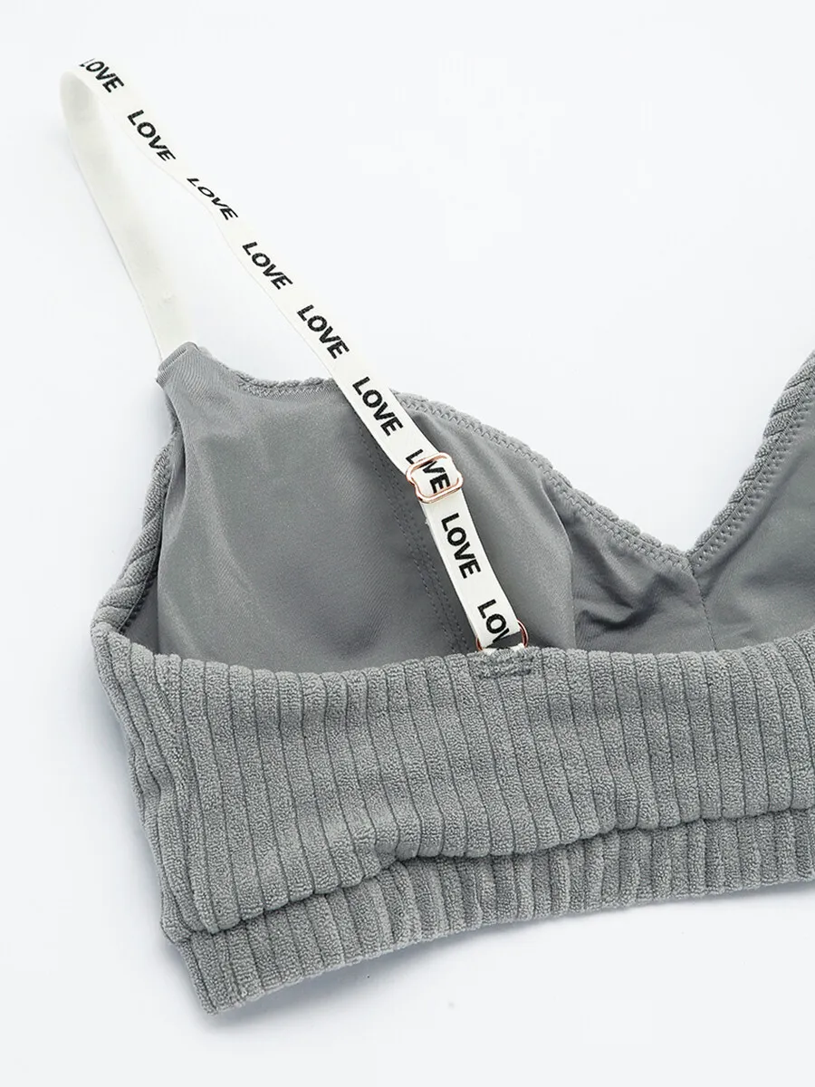 SABINA Maggie Mae Call Me Your Darling Wireless Bra - Grey