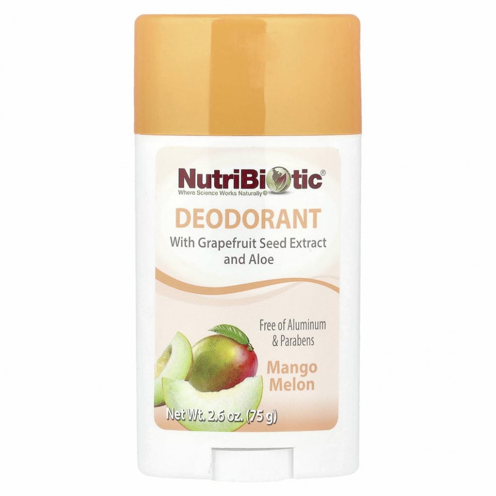 NutriBiotic, дезодорант, дыня с манго, 75 г (2,6 унции)