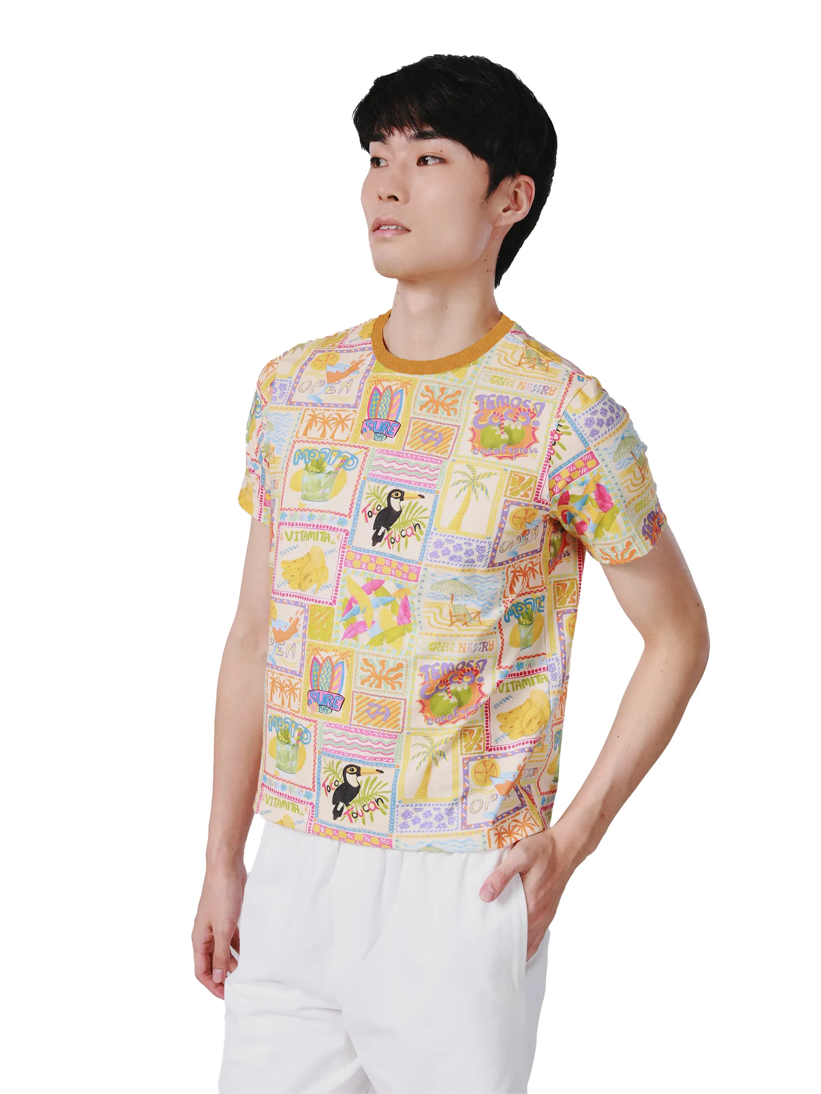 JOHN HENRY Men s T-Shirts (Slim Fit) SONGKRAN FESTIVAL Orange