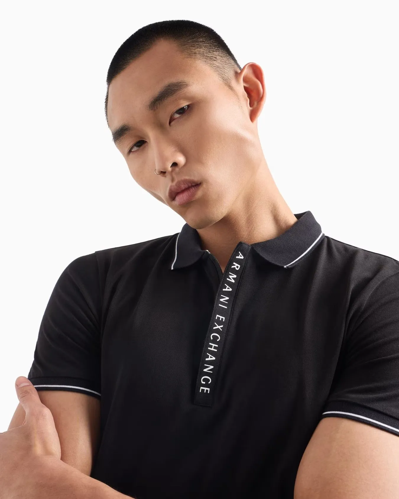 ARMANI EXCHANGE POLO Men 8NZF71-ZJH2Z-1200 Black