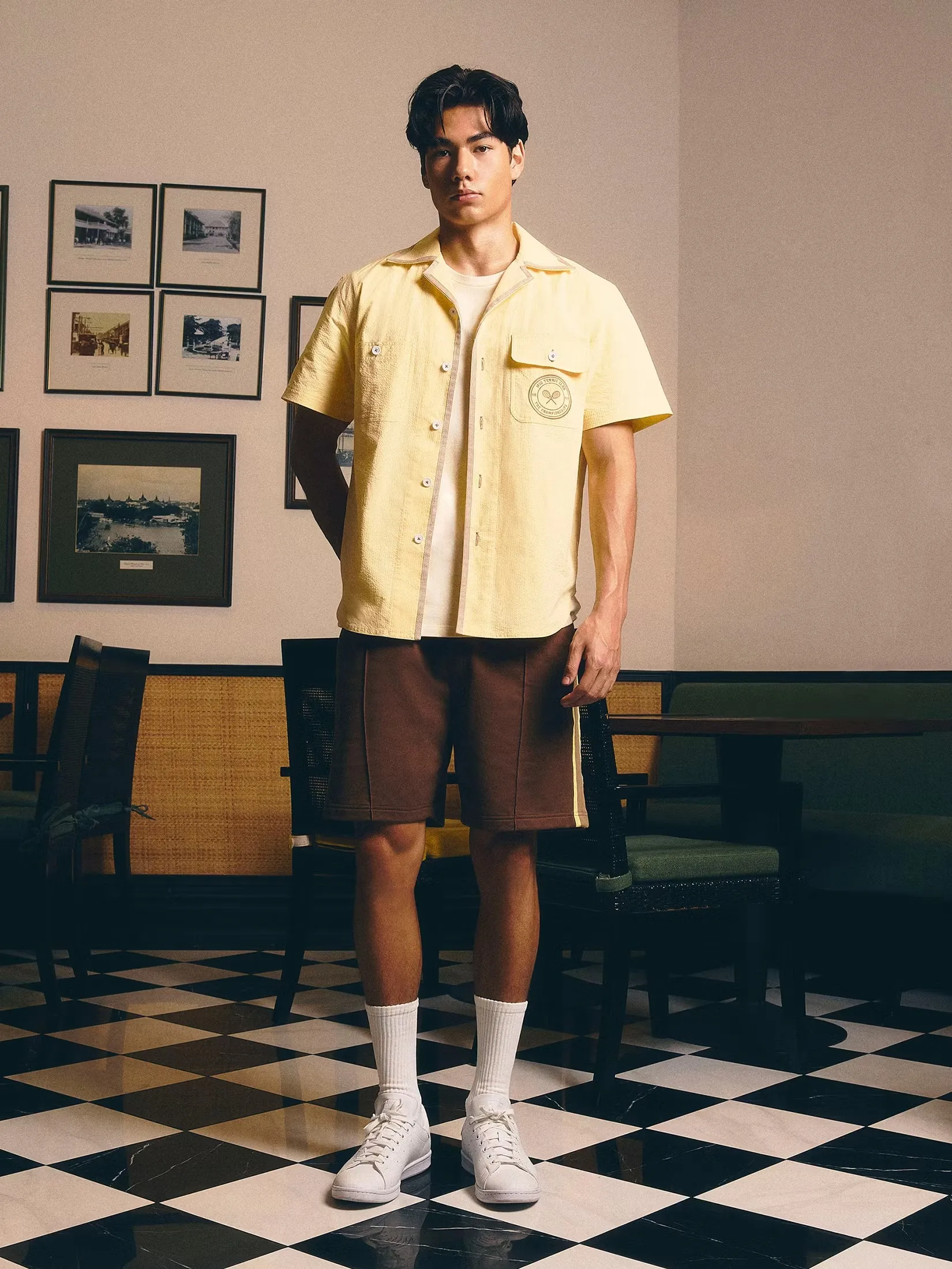 MOO [MOO 5/25] Jersey Track Shorts Brown