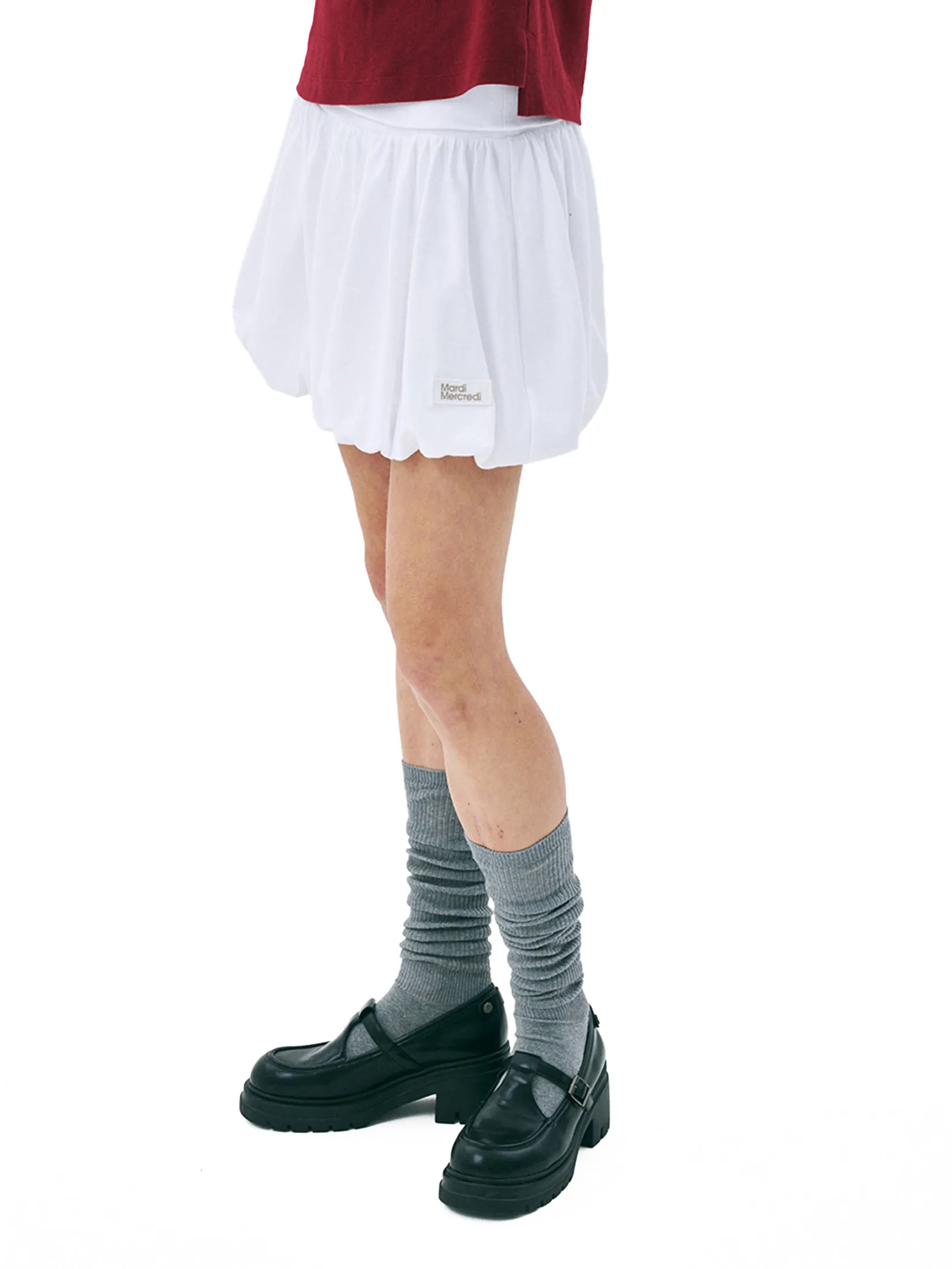 MARDI MERCREDI Volume Mini Skirt White F