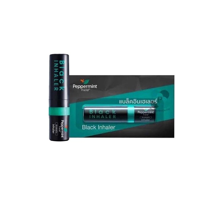 Ингалятор-карандаш назальный тайский Peppermint field black inhaler. Таиланд