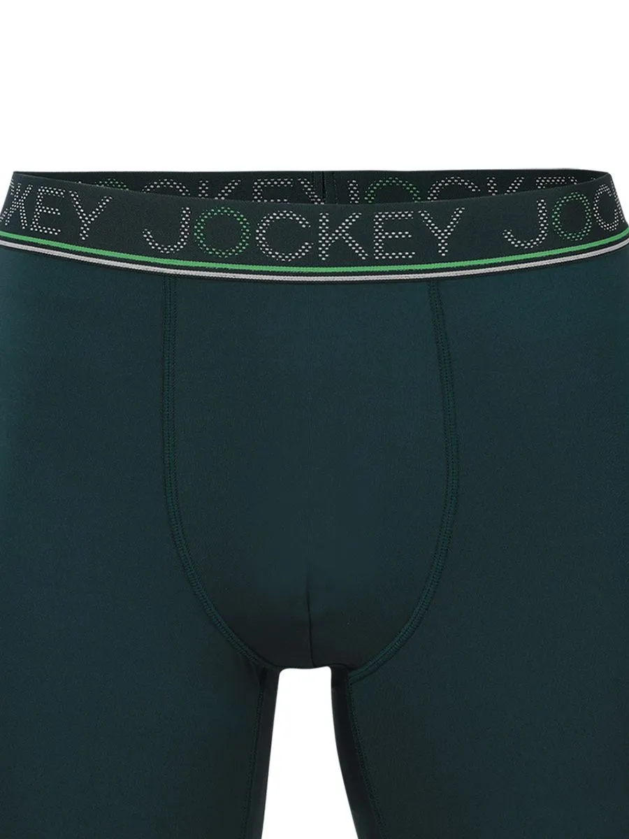 JOCKEY UNDERWEAR Men's COOLING JADE BOXER TRUNK GREEN