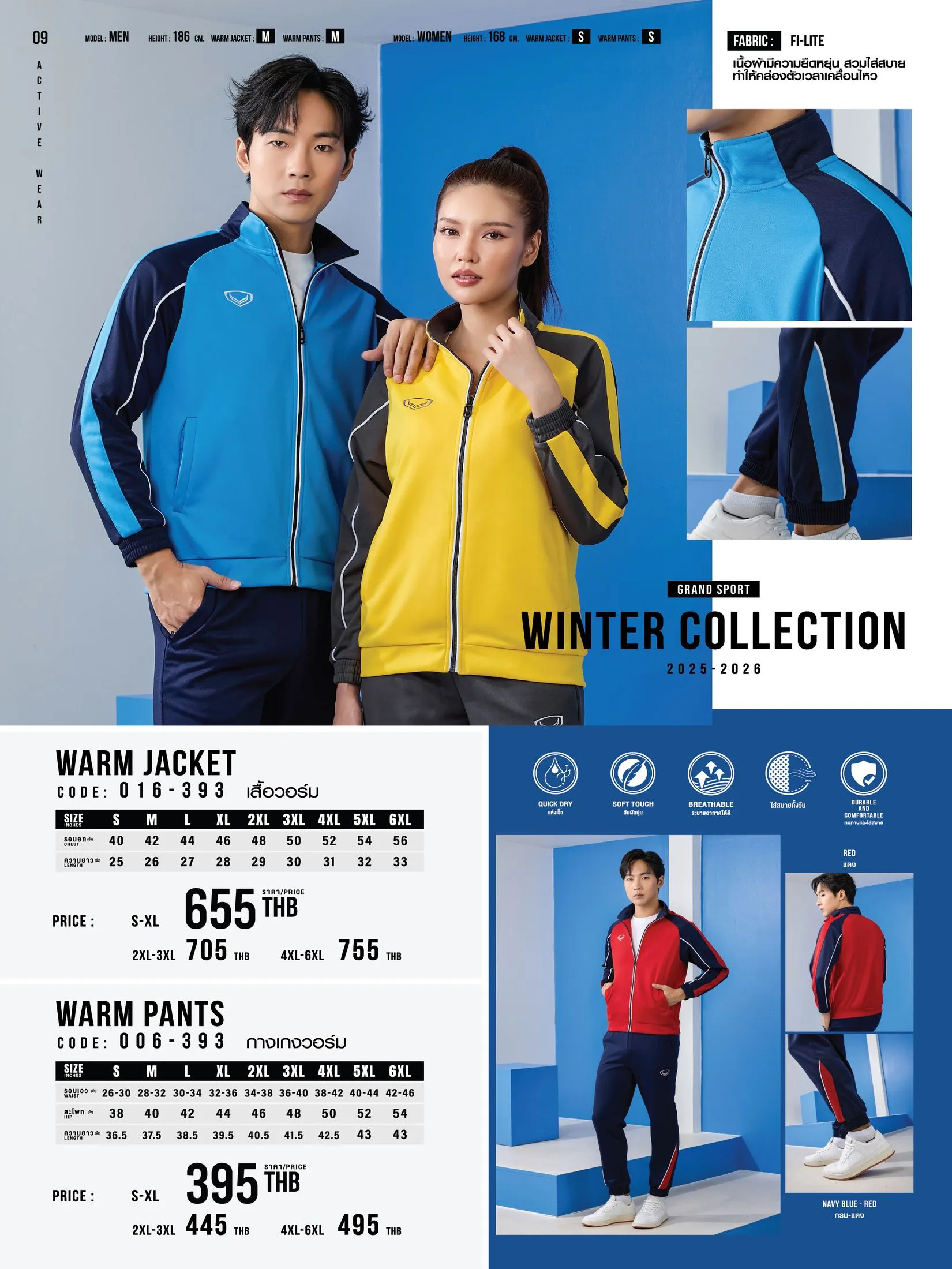 GRAND SPORT Navy Blue Track Pants Unisex  (006393)