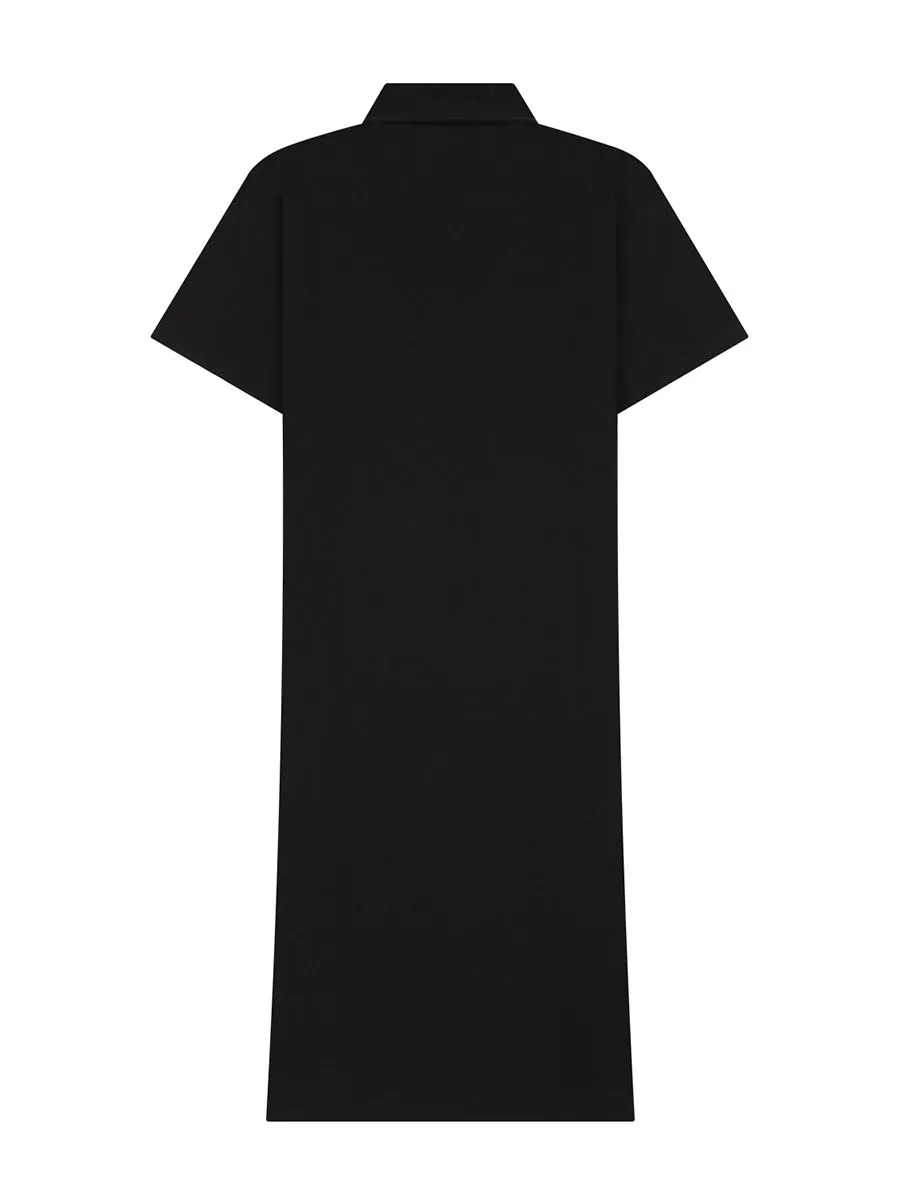 GIORDANO Women's Comfort Liquid Touch Dress (G-Motion) Meteorite Black