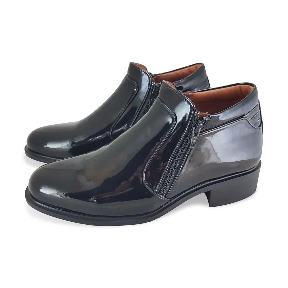 FREEWOOD SHOES Double zips boot-black