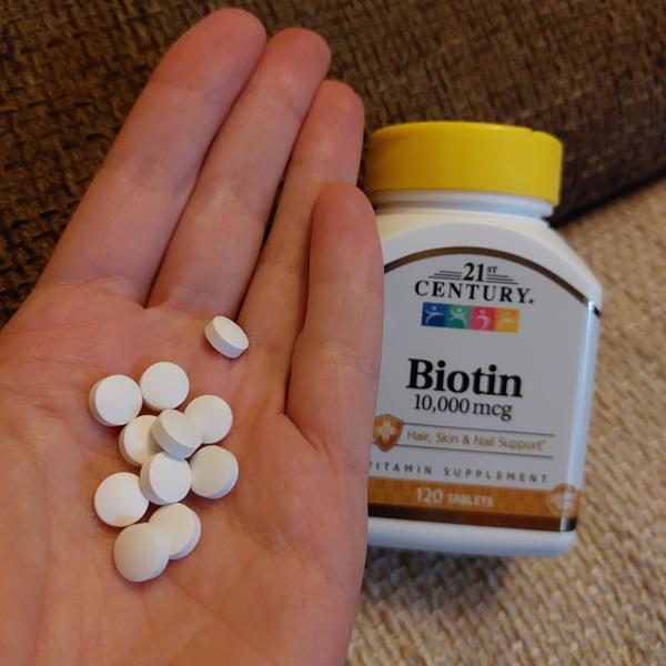 Биотин для волос, кожи и ногтей 10 000 мкг 21st Century 120 таблеток