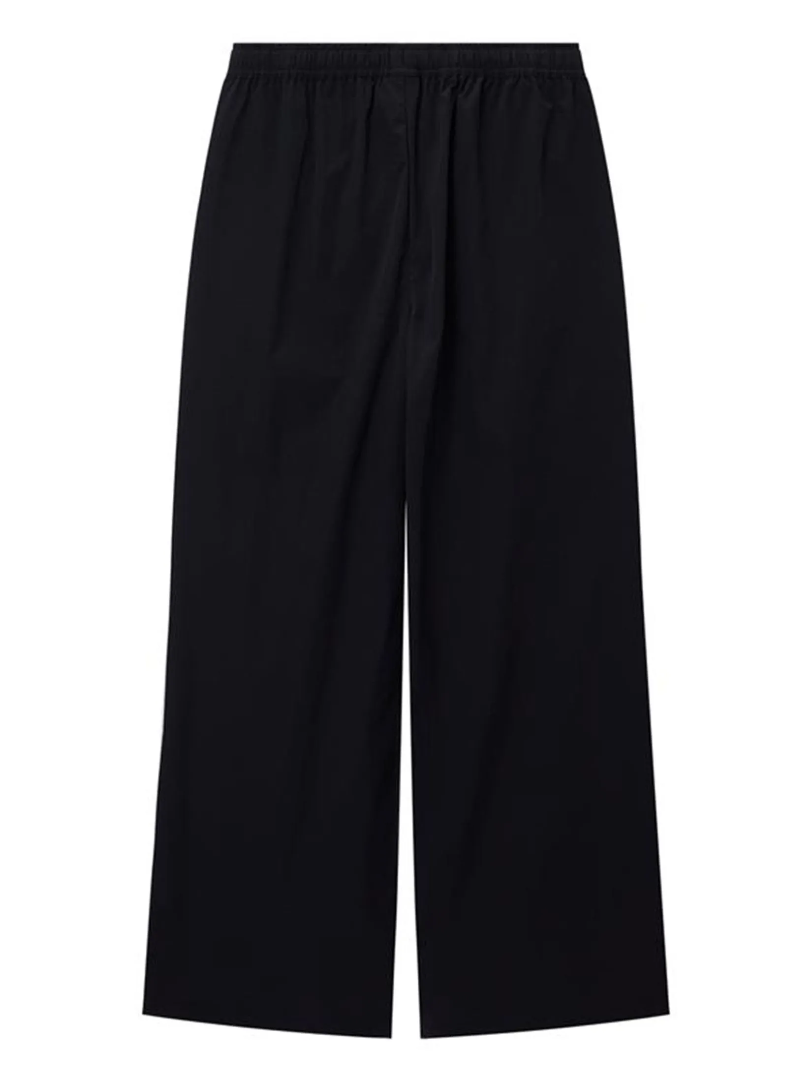 GIORDANO Women's Wide Leg Woven Pants (Snoopy) Black