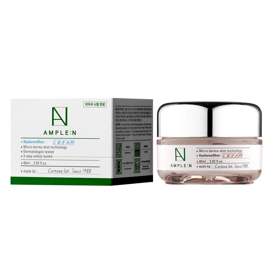 Крем Гиалуроновый Coreana Lab Ample:N Hyaluron Shot Cream, 60 мл. Корея