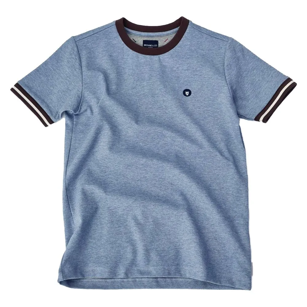BROWNE & CO. Blue Cotton T-shirt