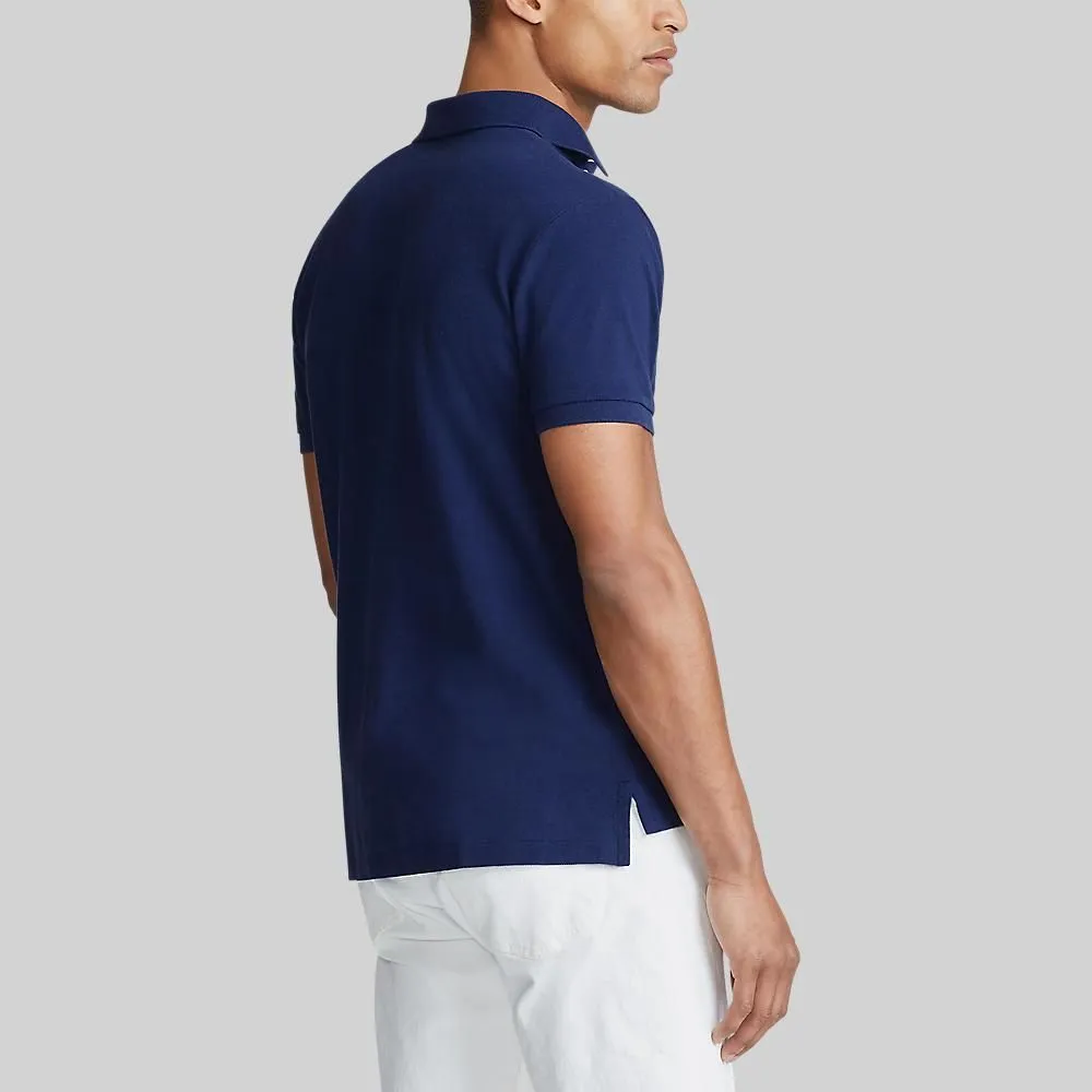 POLO RALPH LAUREN POLO-Custom Slim Fit Mesh Polo Shirt MNPOKNI1N820345 400 BLUE