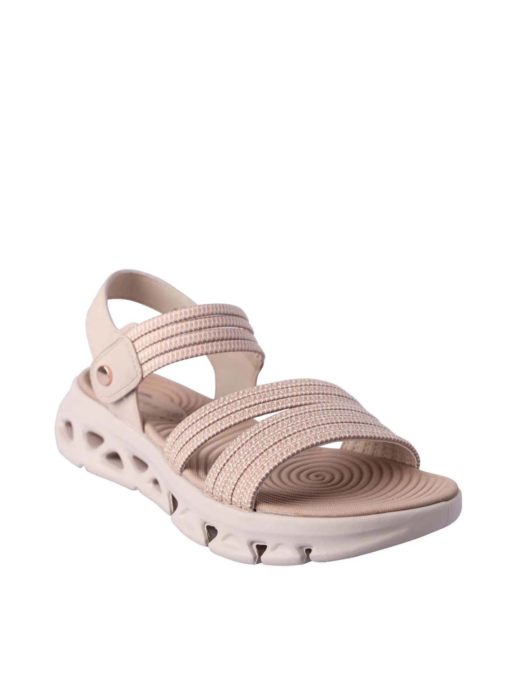 VILLAINS SF STRETCHY Women's Comfort Flat Sandals KHAKI