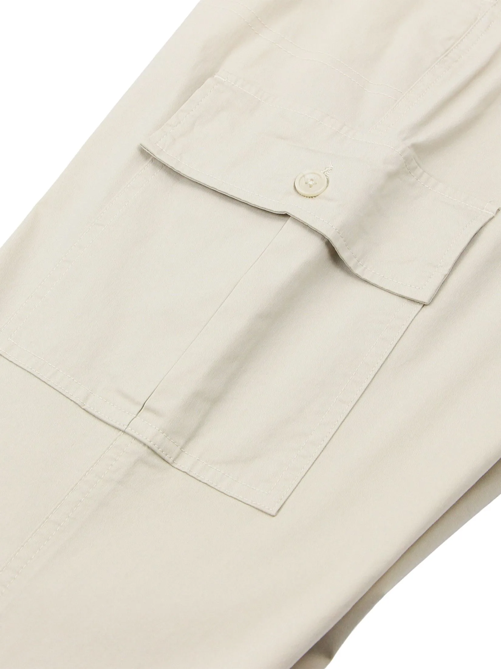 GIORDANO Men's Relaxed Stretch Cargo Pants Creamware khaki