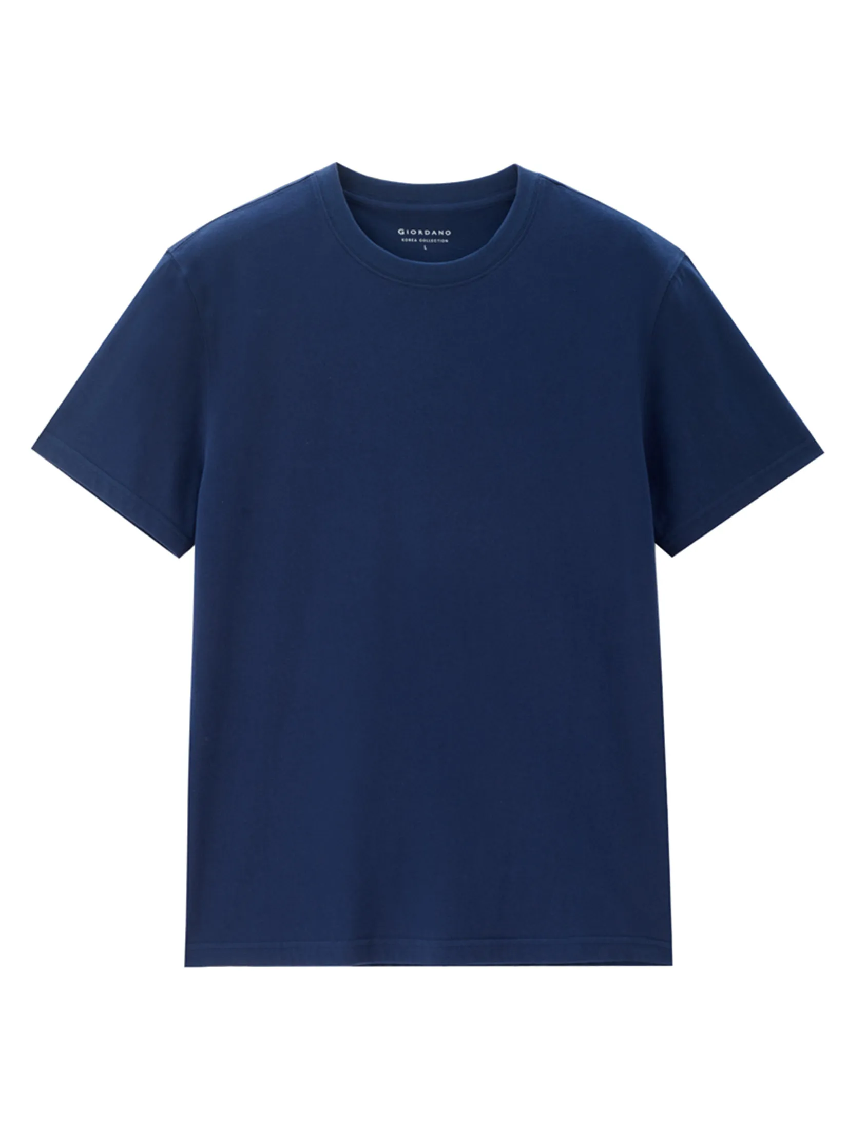 GIORDANO Men s Online Exclusive Soft-Touch Plain T-shirt (Korea) Navy Blue