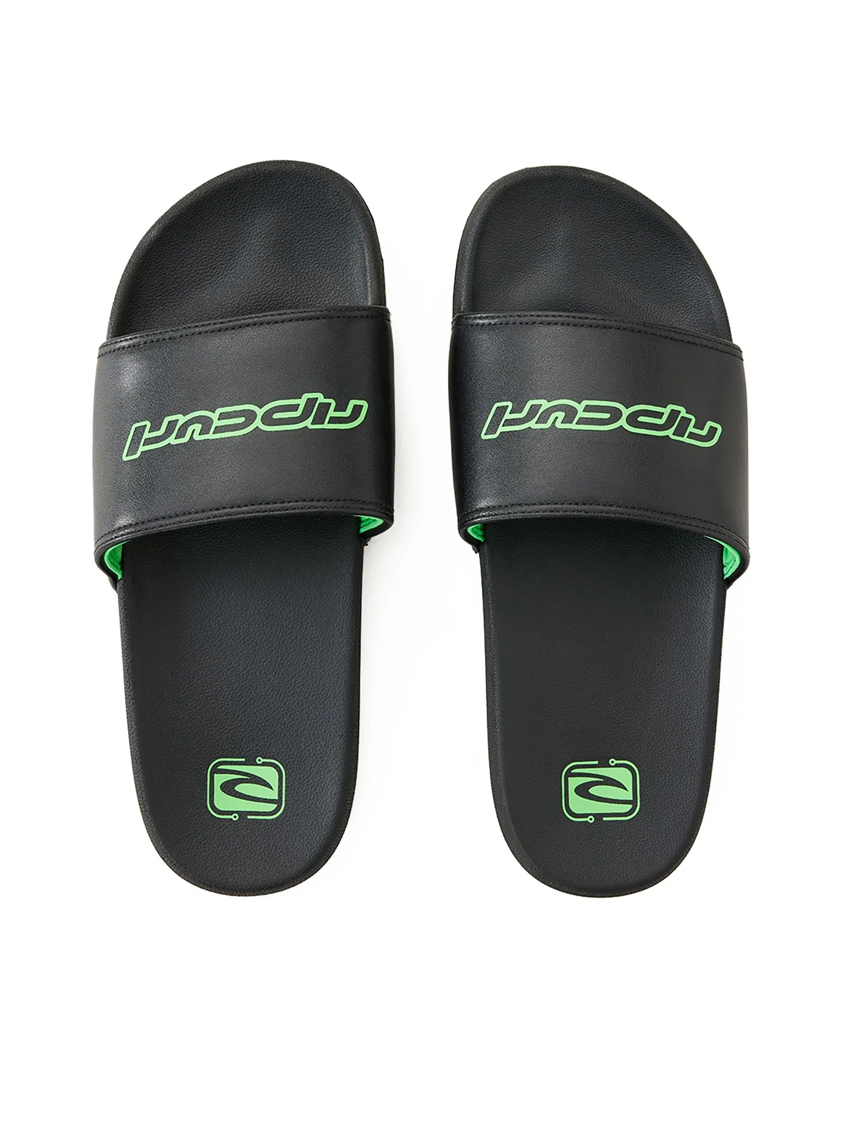 RIP CURL Men Sandals Archive Y2K Slide Open Toe Black/Green