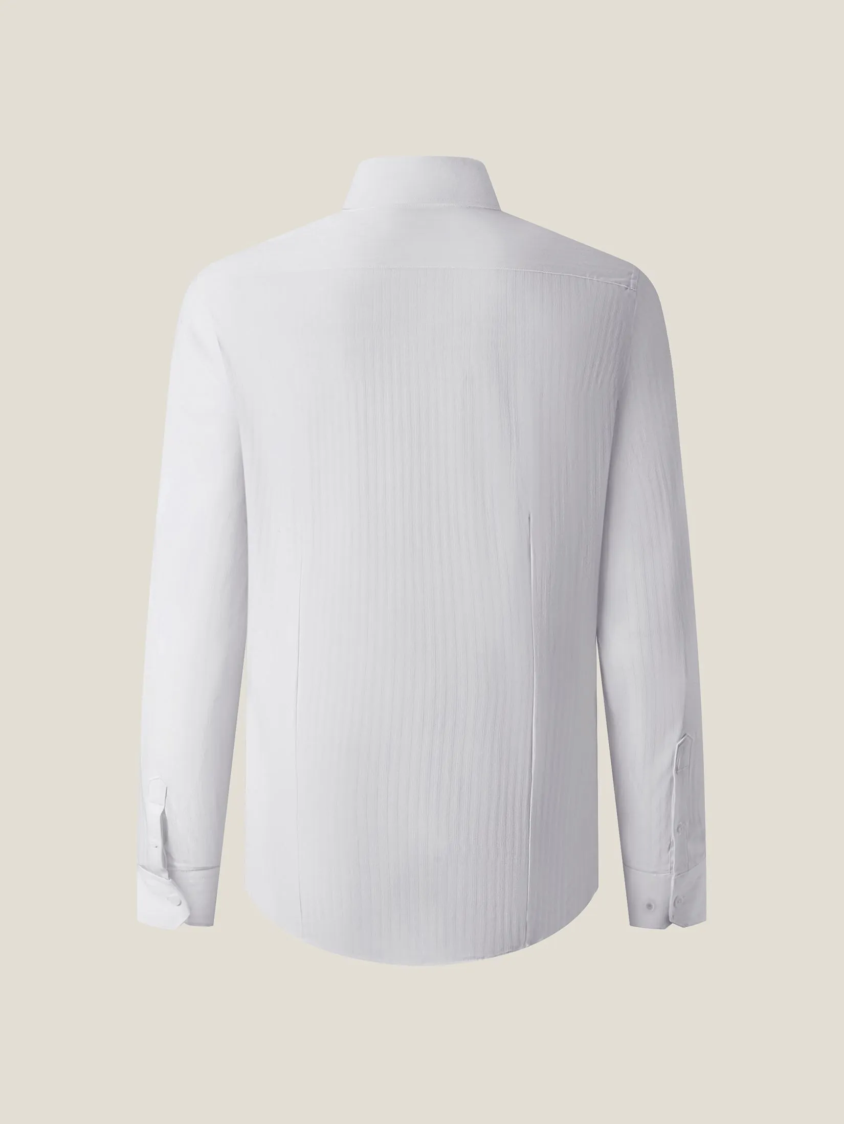 G2000 Men Clothing Non-Iron Silky Touch Herringbone Shirt  Smart Fit - White