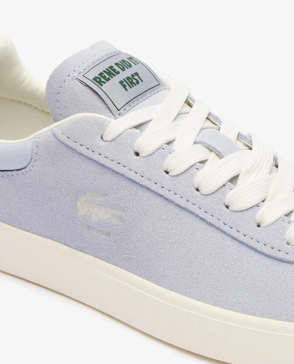 LACOSTE Women’s Baseshot Tonal Leather Trainers Blue