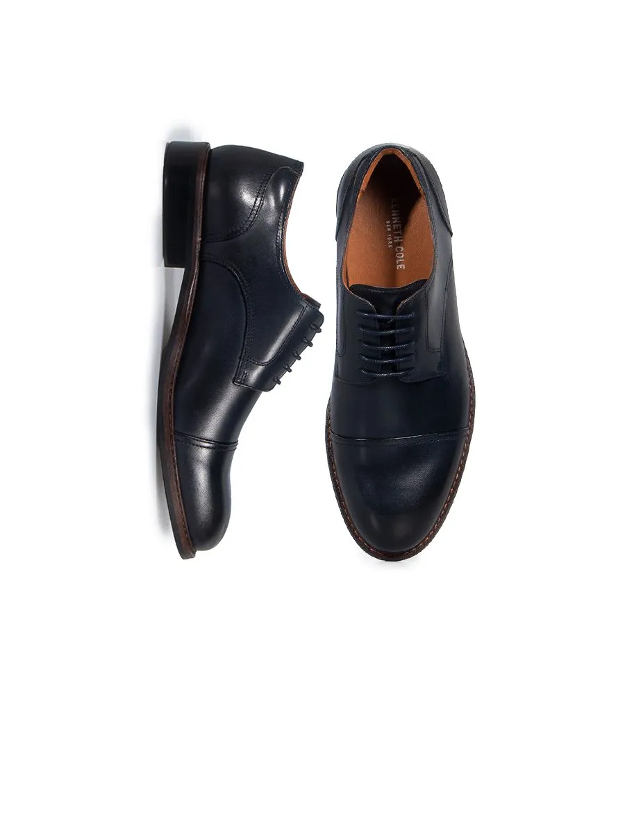 KENNETH COLE MEN DRESS SHOES PATTISON LACE UP / NAVY