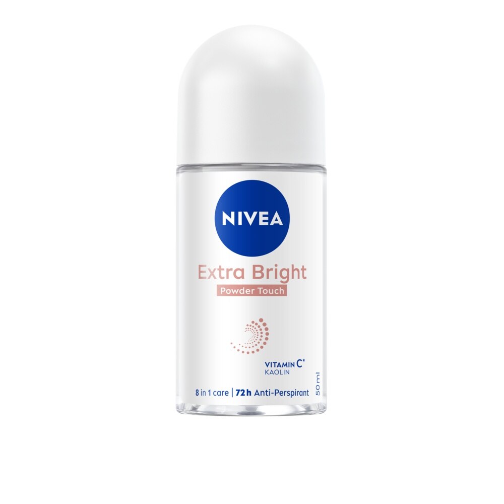Nivea Roll On Extra Bright Powder 50 Ml. โรลออน ระงับกลิ่นกาย