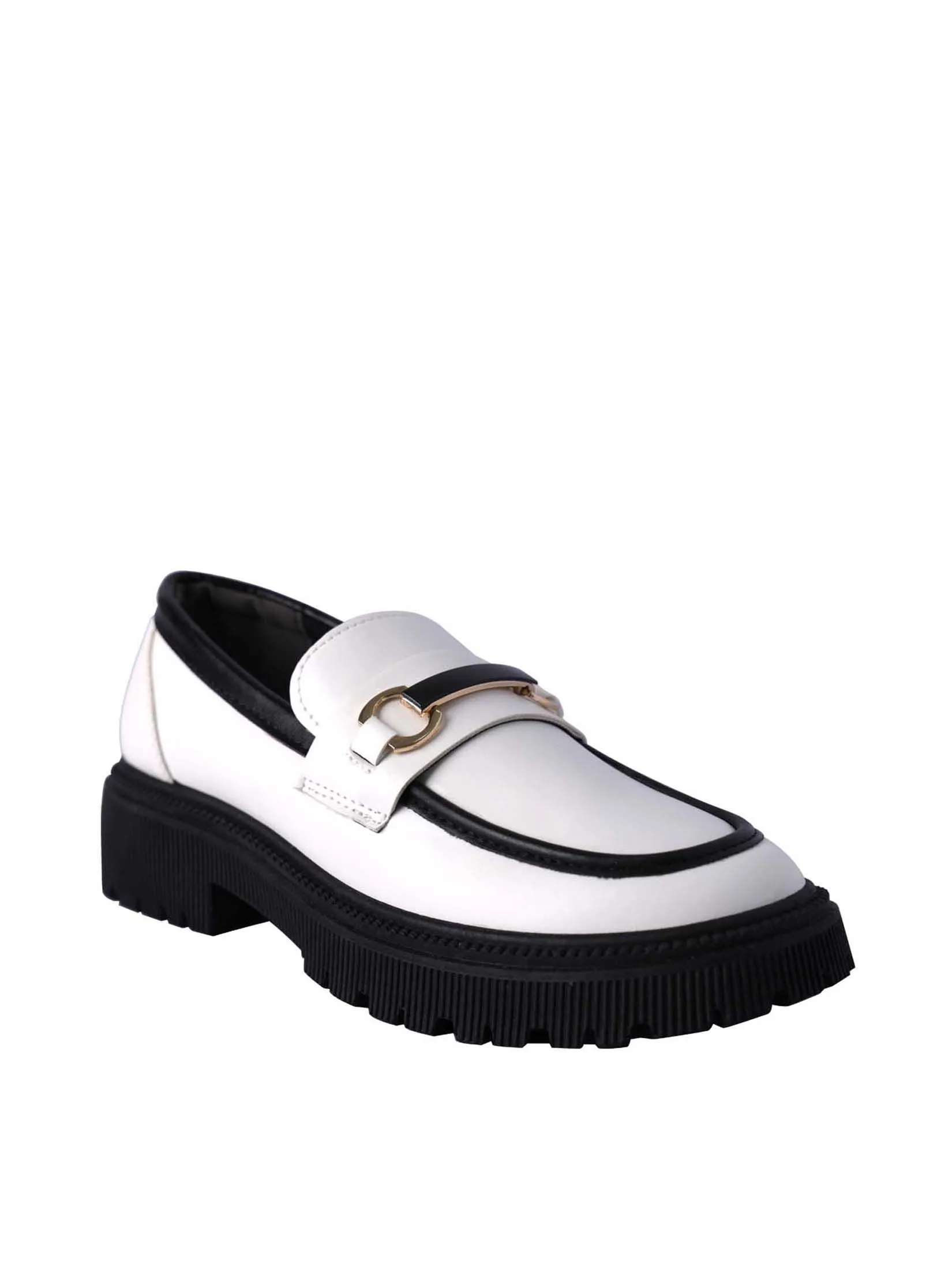 VILLAINS SF LOFTY Chunky Loafers WHITE