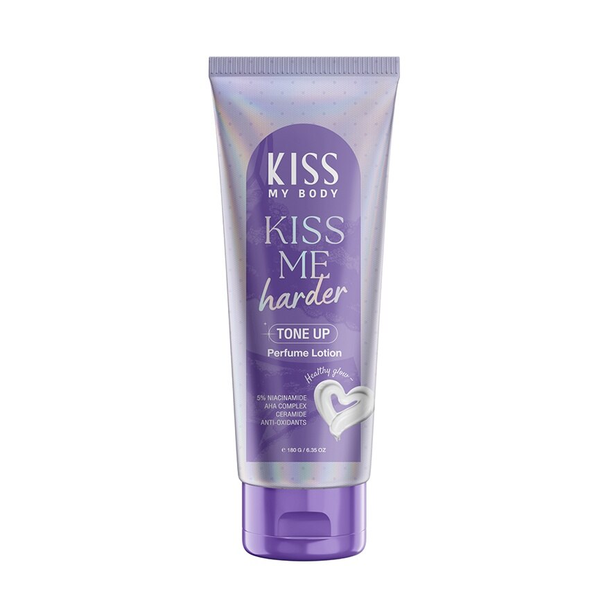 Kiss My Body Tone Up Perfume Lotion Kiss Me Harder 180 G. - Purple