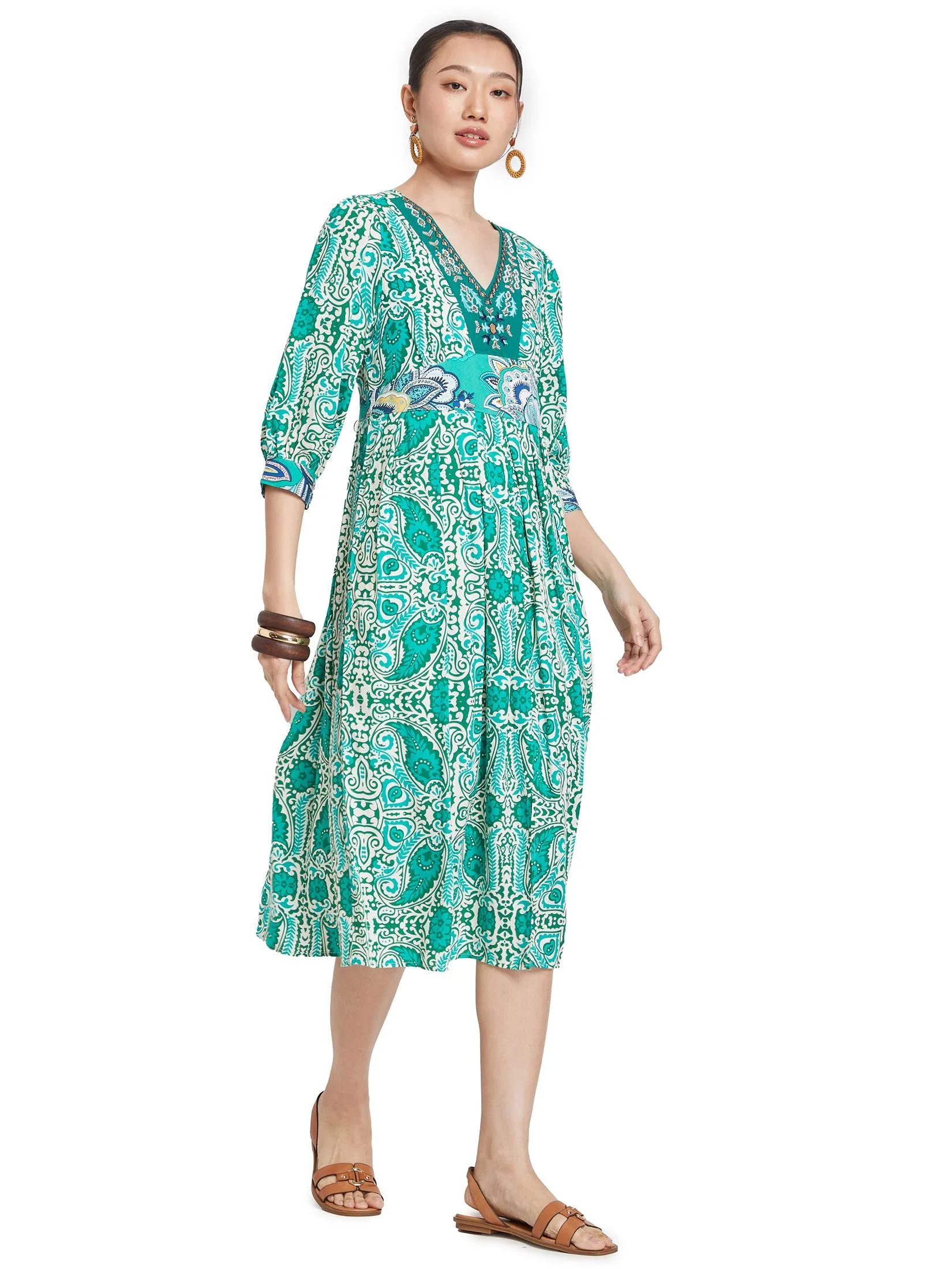 JOURNAL Women Dress Long Sleeves Viscose Woven