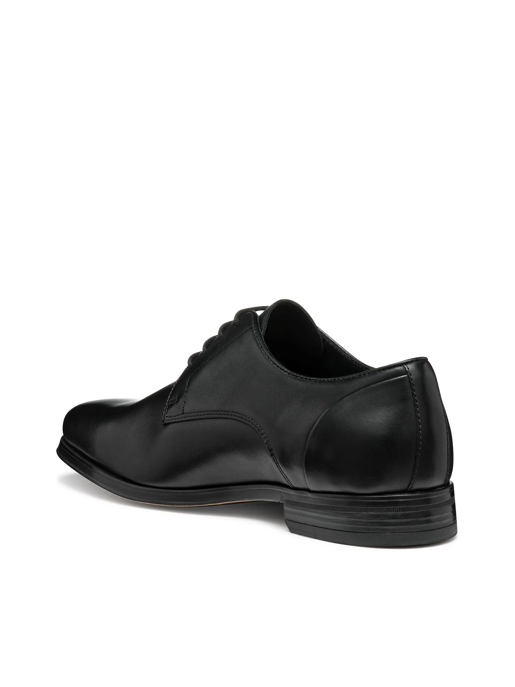 GEOX Men Leather Shoes Rezzonico 1SS25 Black
